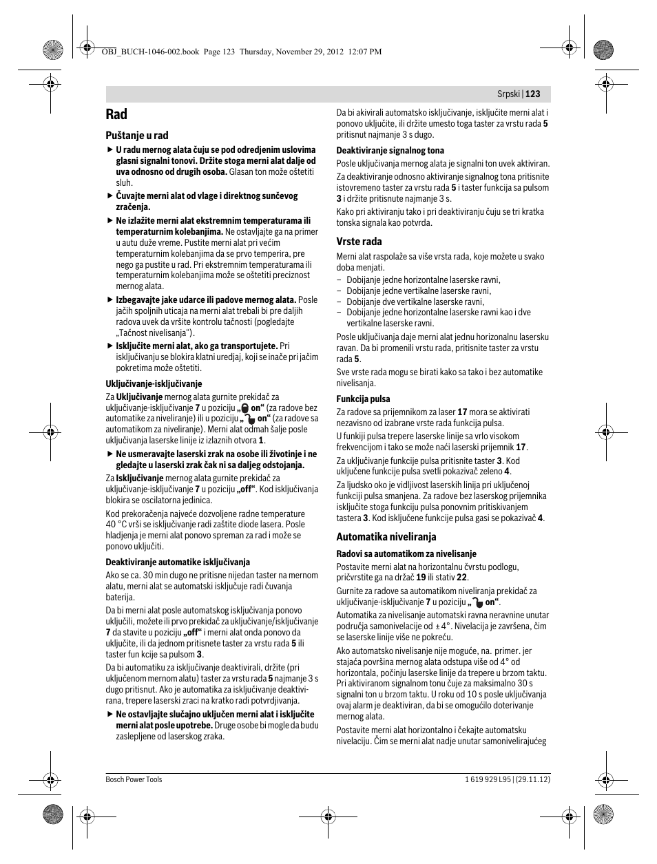 Bosch GLL 3-80 P Professional User Manual | Page 123 / 196