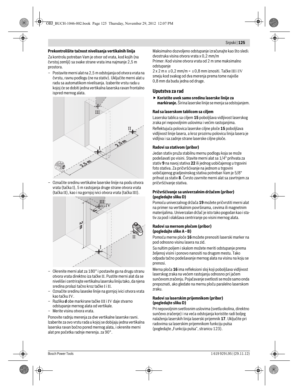 Bosch GLL 3-80 P Professional User Manual | Page 125 / 196