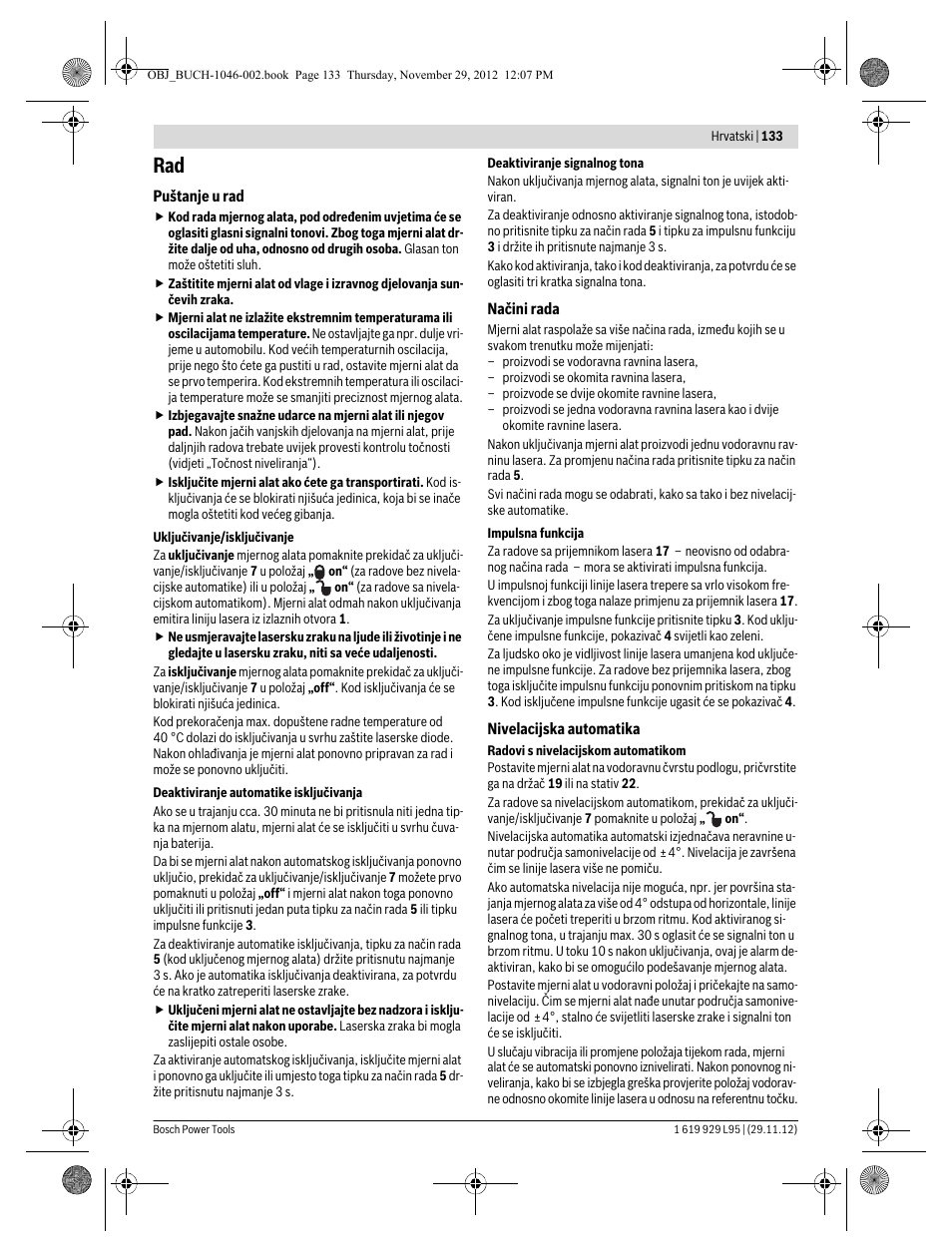 Bosch GLL 3-80 P Professional User Manual | Page 133 / 196