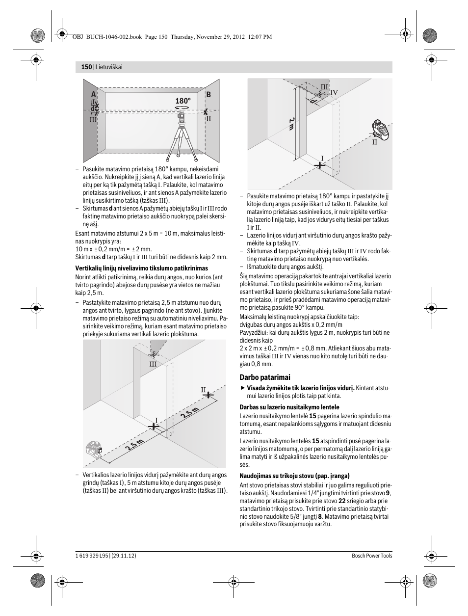 Bosch GLL 3-80 P Professional User Manual | Page 150 / 196