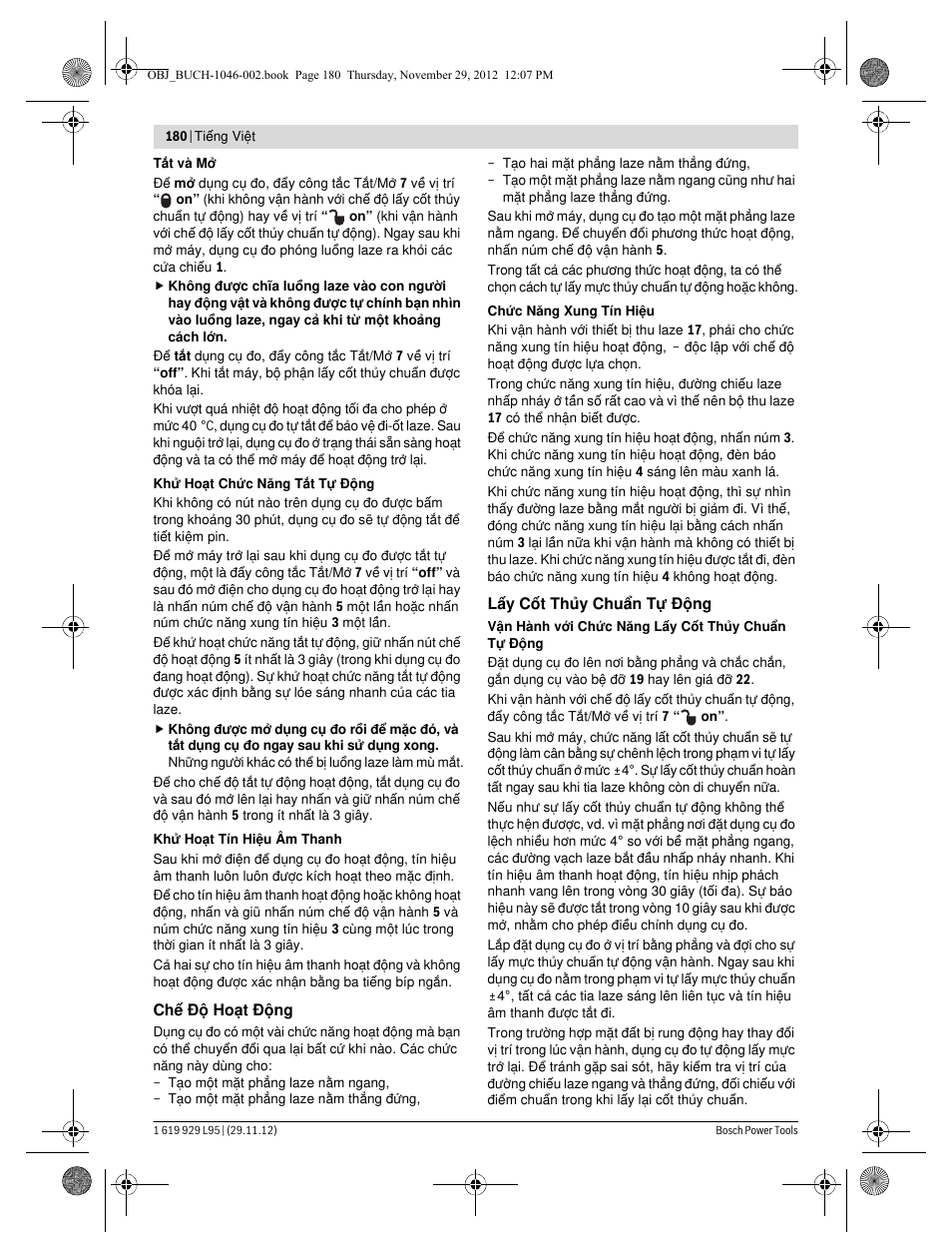 Bosch GLL 3-80 P Professional User Manual | Page 180 / 196