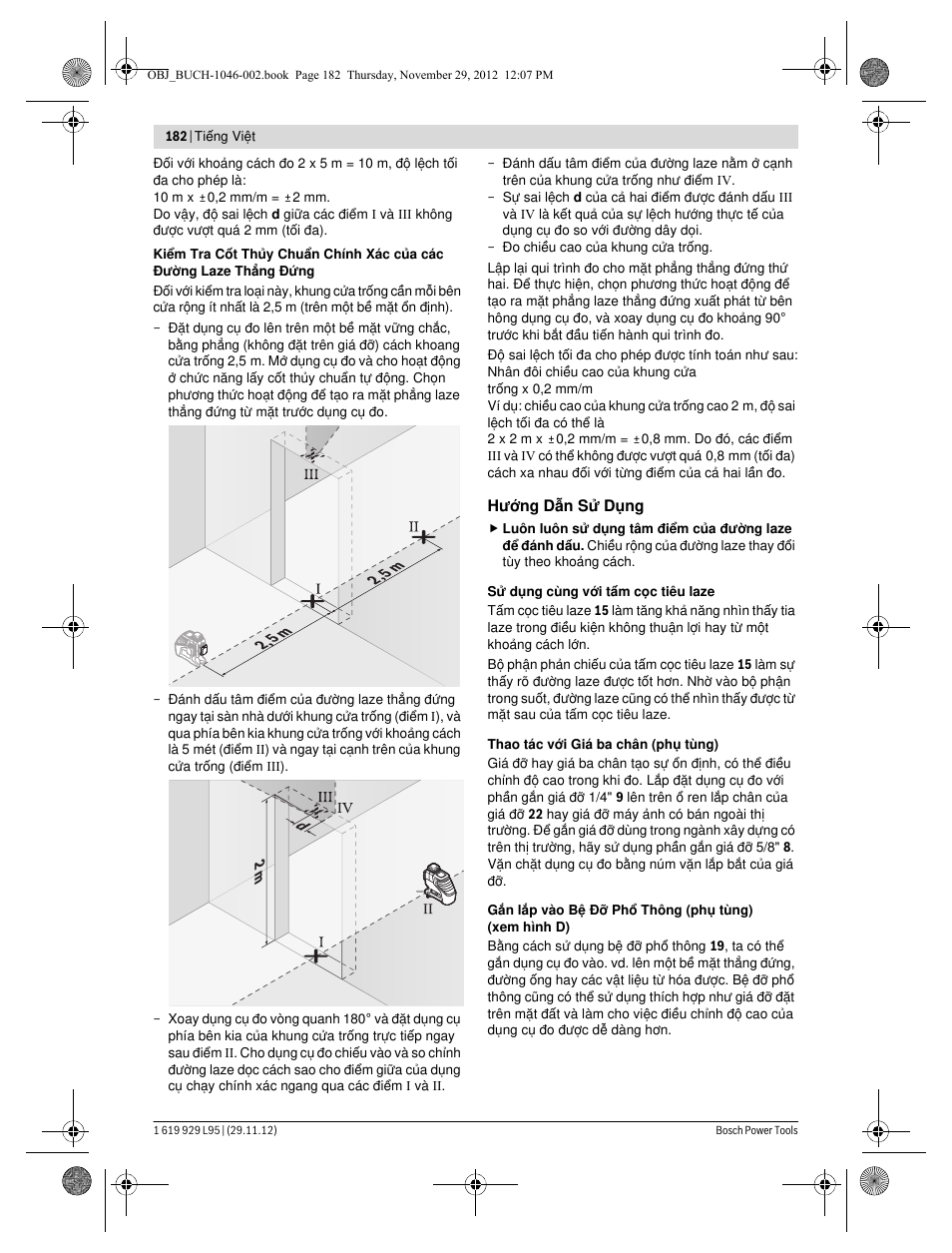 Bosch GLL 3-80 P Professional User Manual | Page 182 / 196