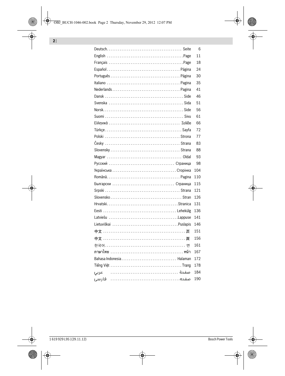 Bosch GLL 3-80 P Professional User Manual | Page 2 / 196