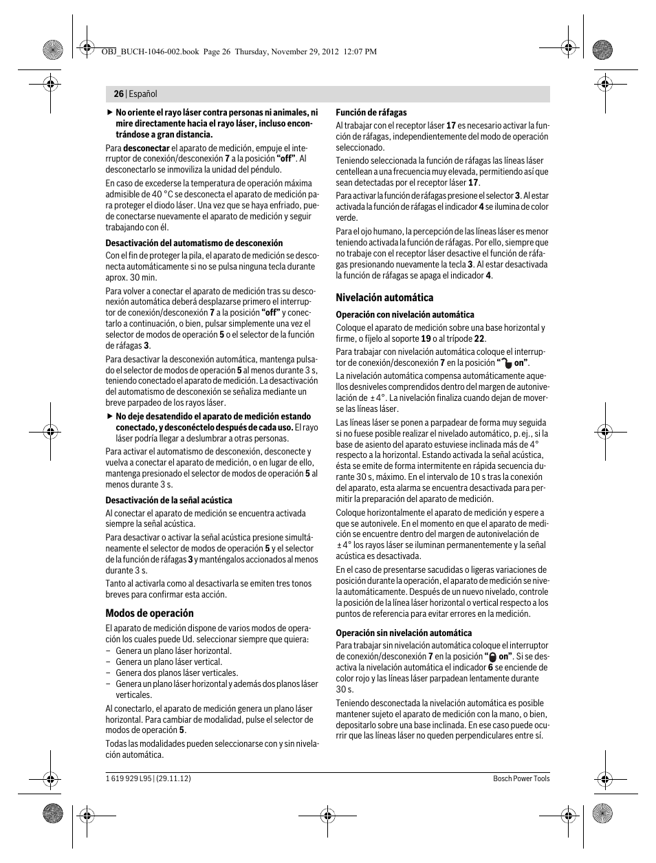 Bosch GLL 3-80 P Professional User Manual | Page 26 / 196