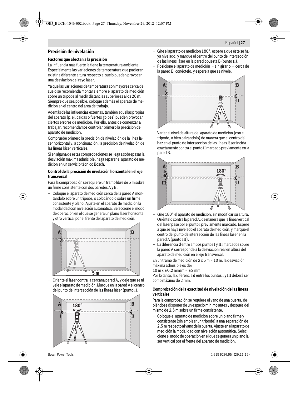 Bosch GLL 3-80 P Professional User Manual | Page 27 / 196