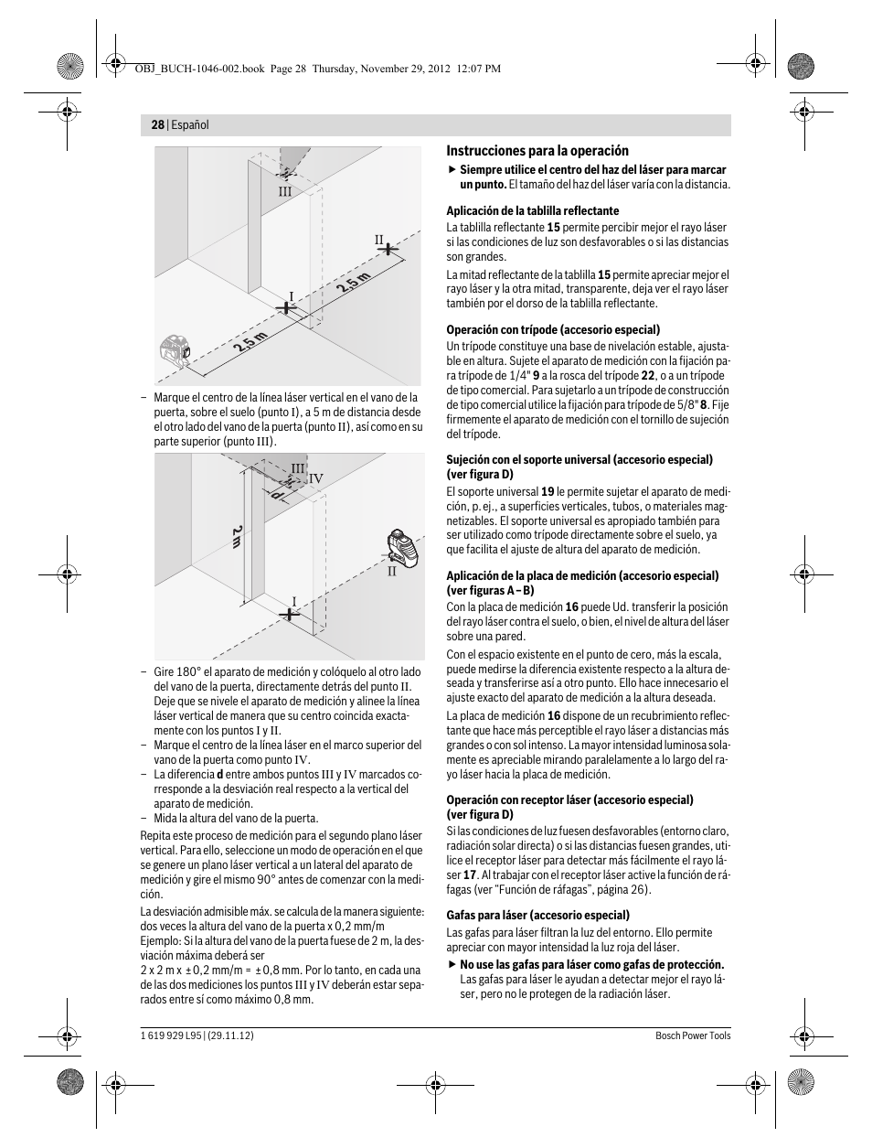 Bosch GLL 3-80 P Professional User Manual | Page 28 / 196