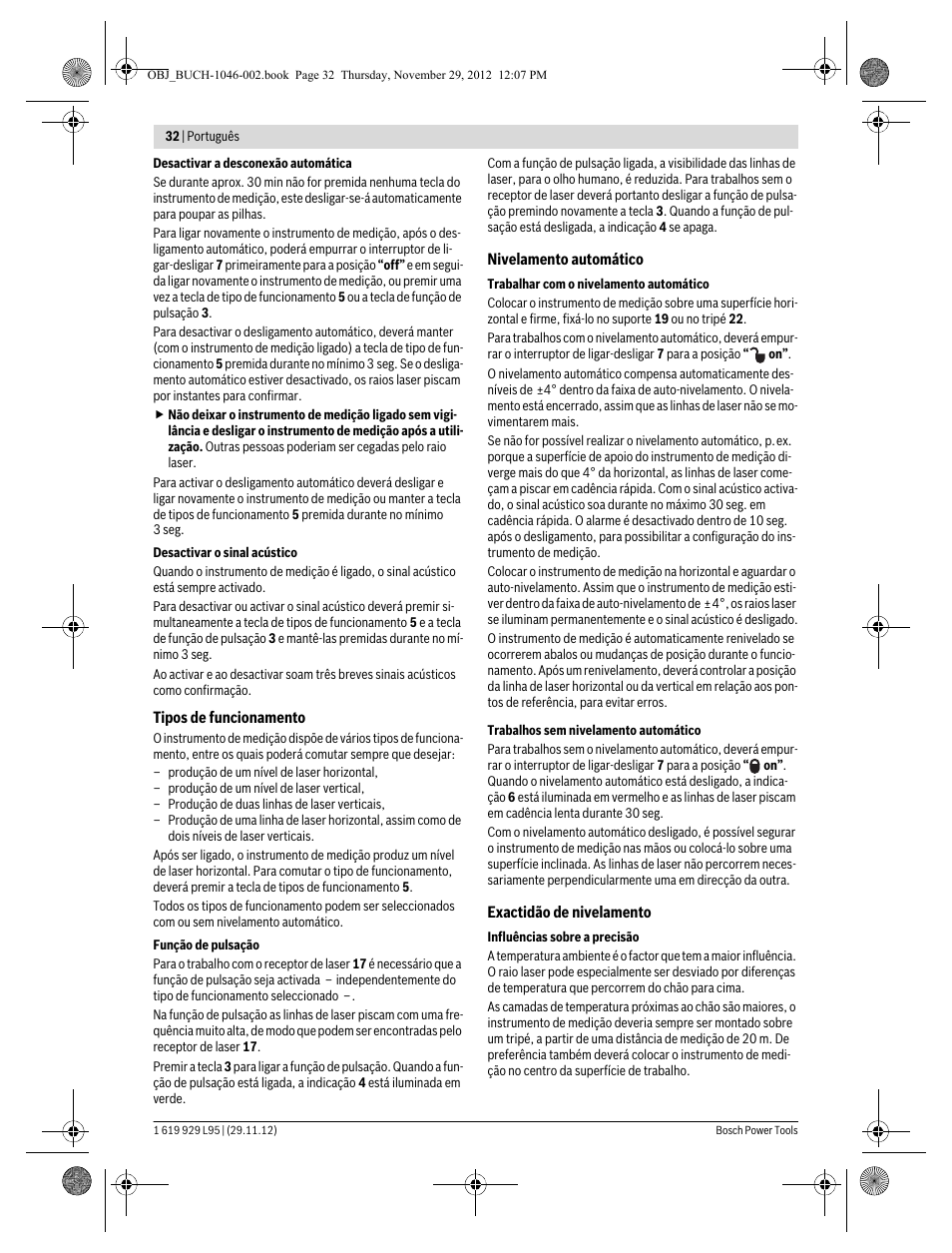 Bosch GLL 3-80 P Professional User Manual | Page 32 / 196