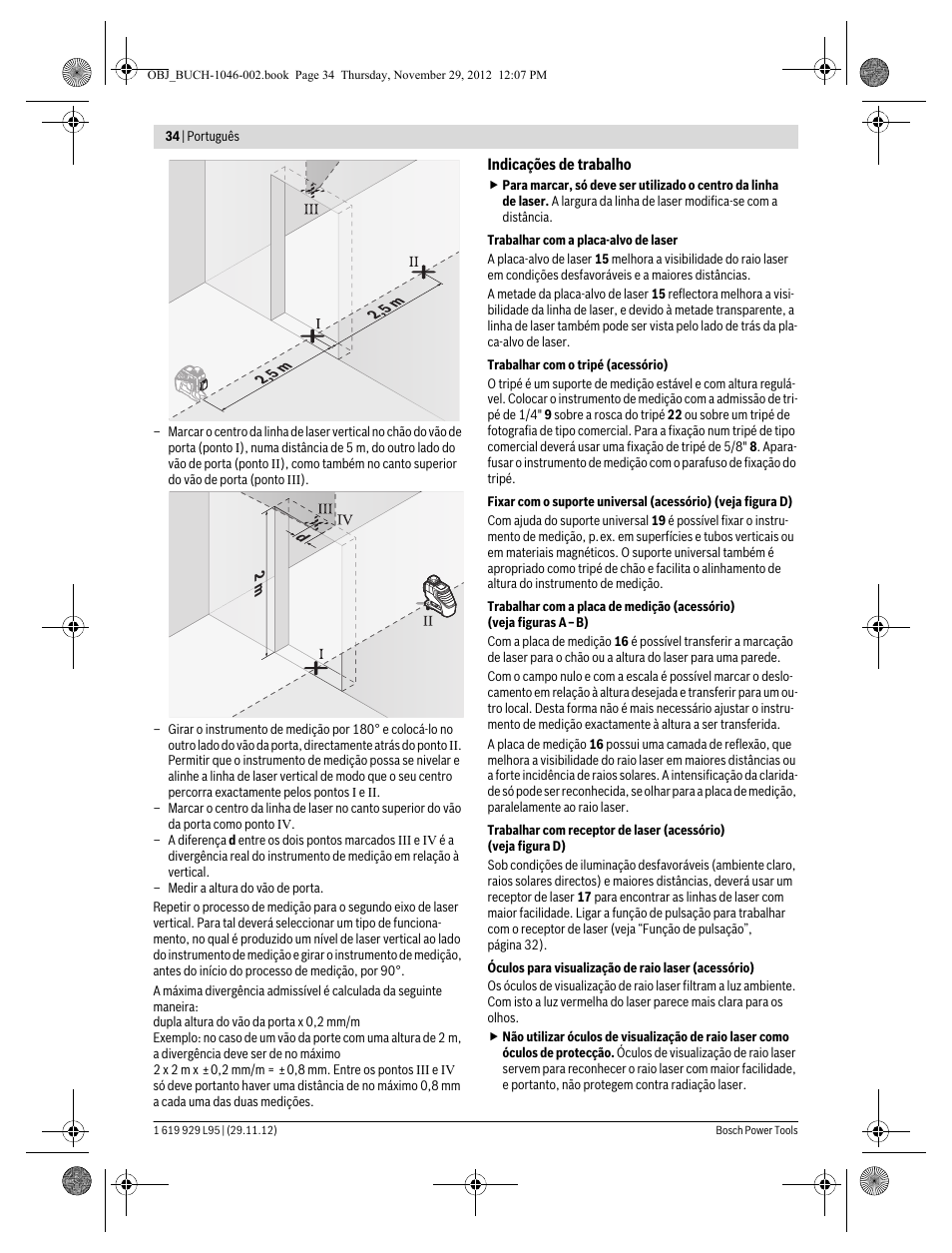 Bosch GLL 3-80 P Professional User Manual | Page 34 / 196