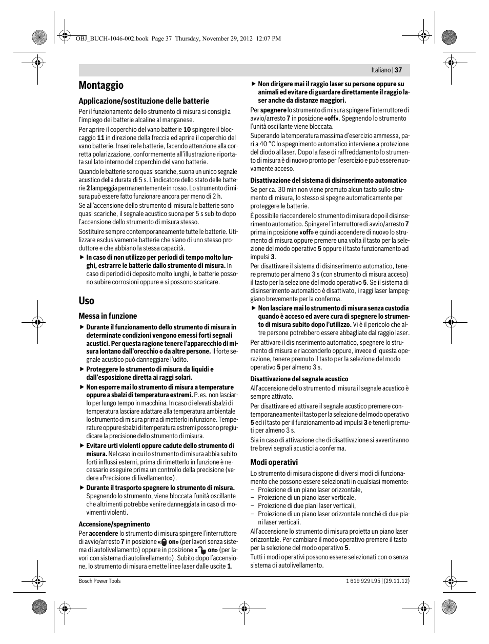 Montaggio | Bosch GLL 3-80 P Professional User Manual | Page 37 / 196