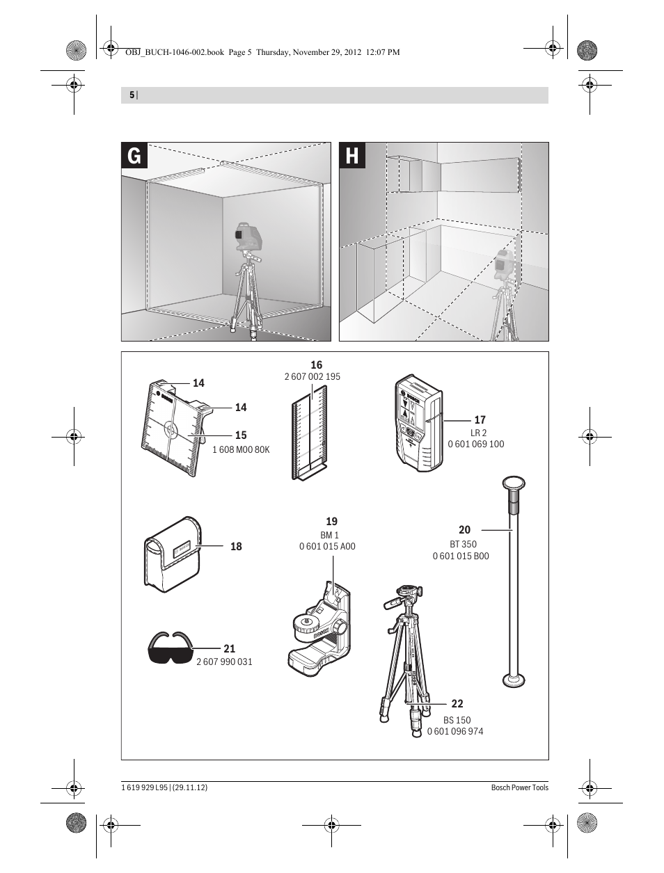 Bosch GLL 3-80 P Professional User Manual | Page 5 / 196