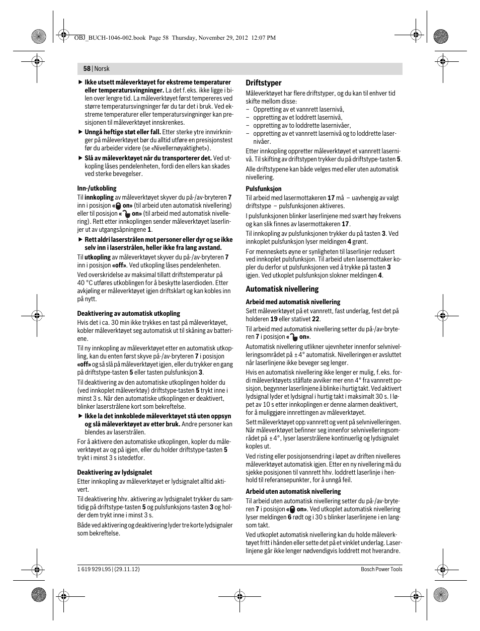 Bosch GLL 3-80 P Professional User Manual | Page 58 / 196