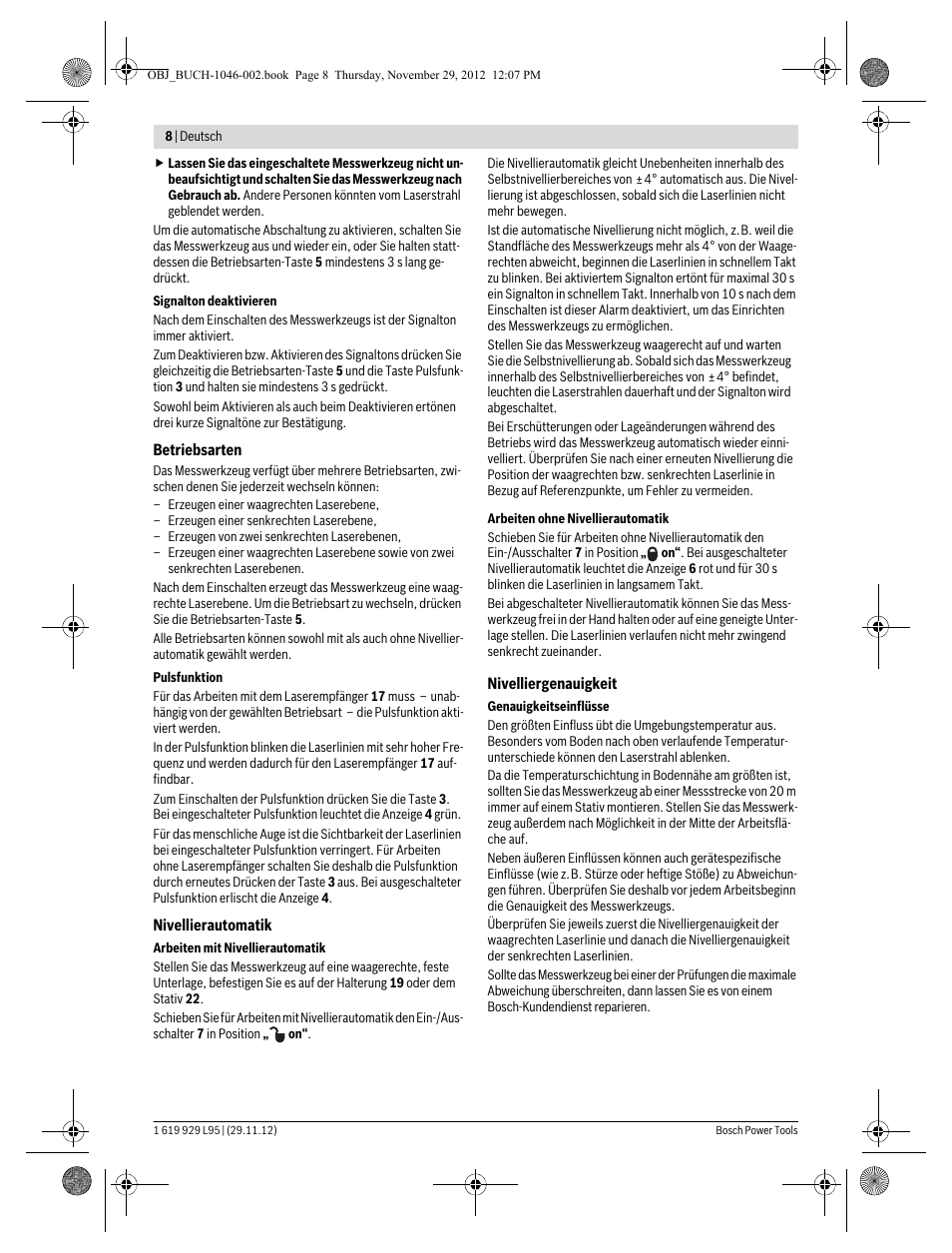 Bosch GLL 3-80 P Professional User Manual | Page 8 / 196