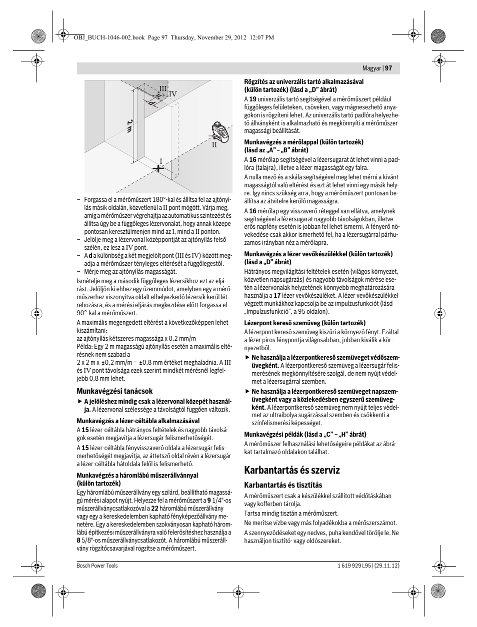 Karbantartás és szerviz | Bosch GLL 3-80 P Professional User Manual | Page 97 / 196