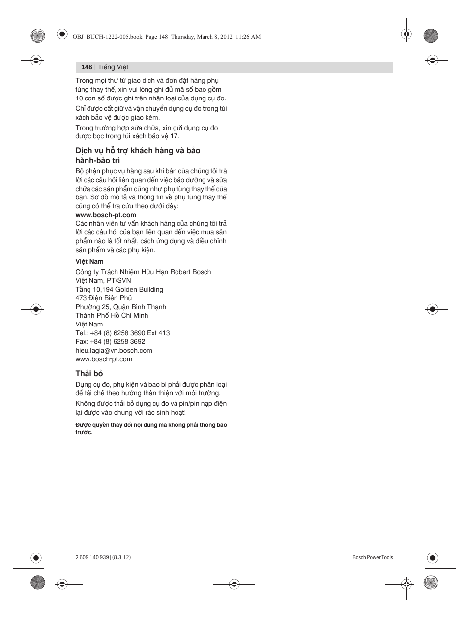 Bosch GMS 120 Professional User Manual | Page 148 / 156