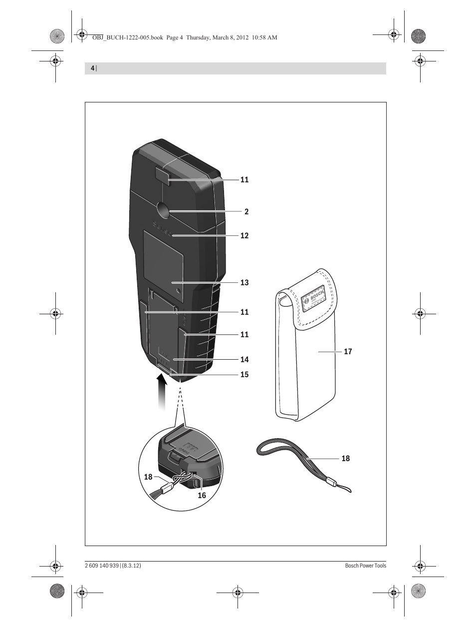 Bosch GMS 120 Professional User Manual | Page 4 / 156