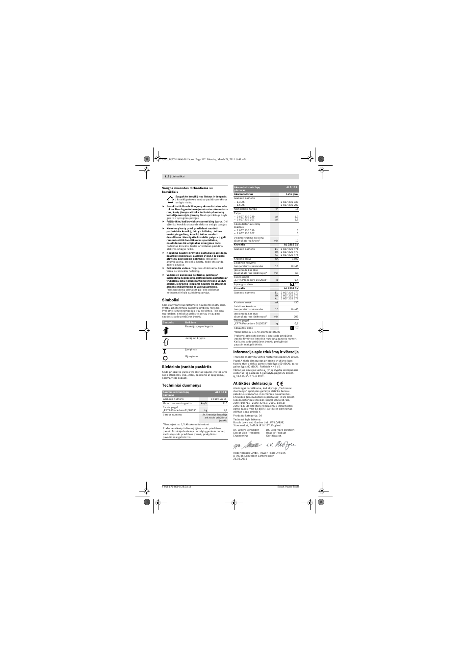 Bosch ALB 18 LI User Manual | Page 112 / 114