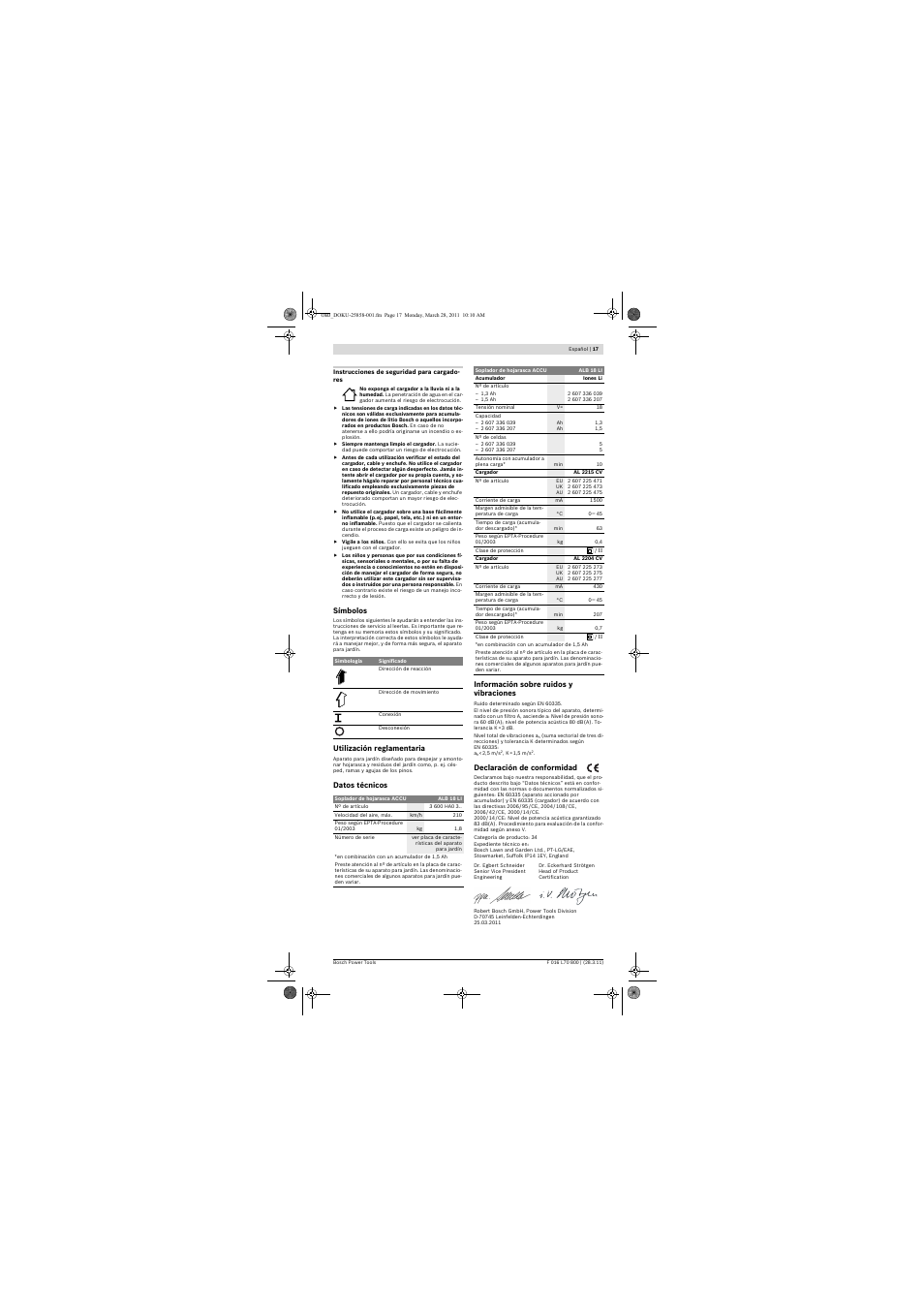 Bosch ALB 18 LI User Manual | Page 17 / 114