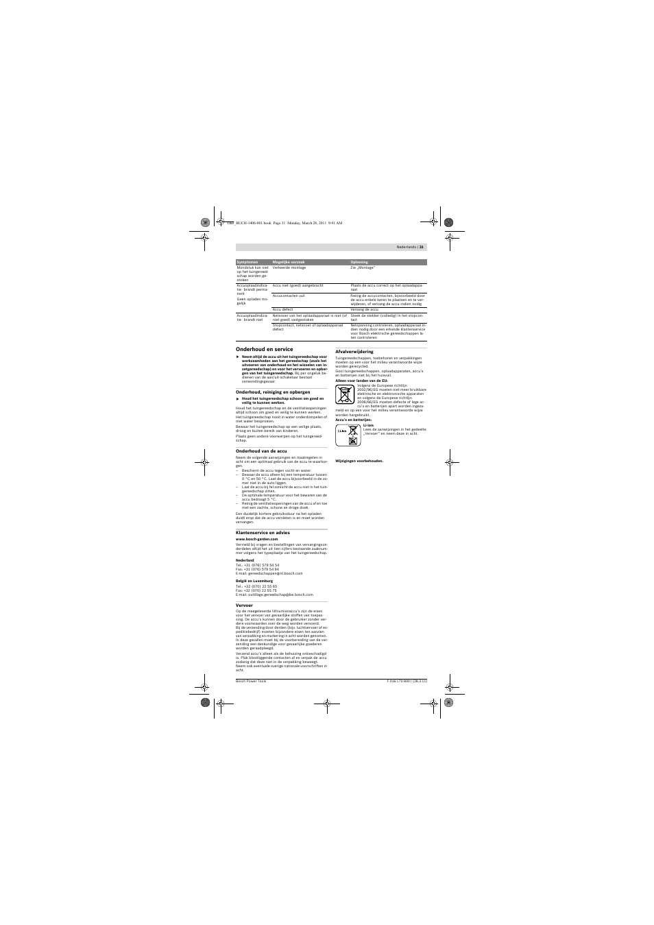 Bosch ALB 18 LI User Manual | Page 31 / 114