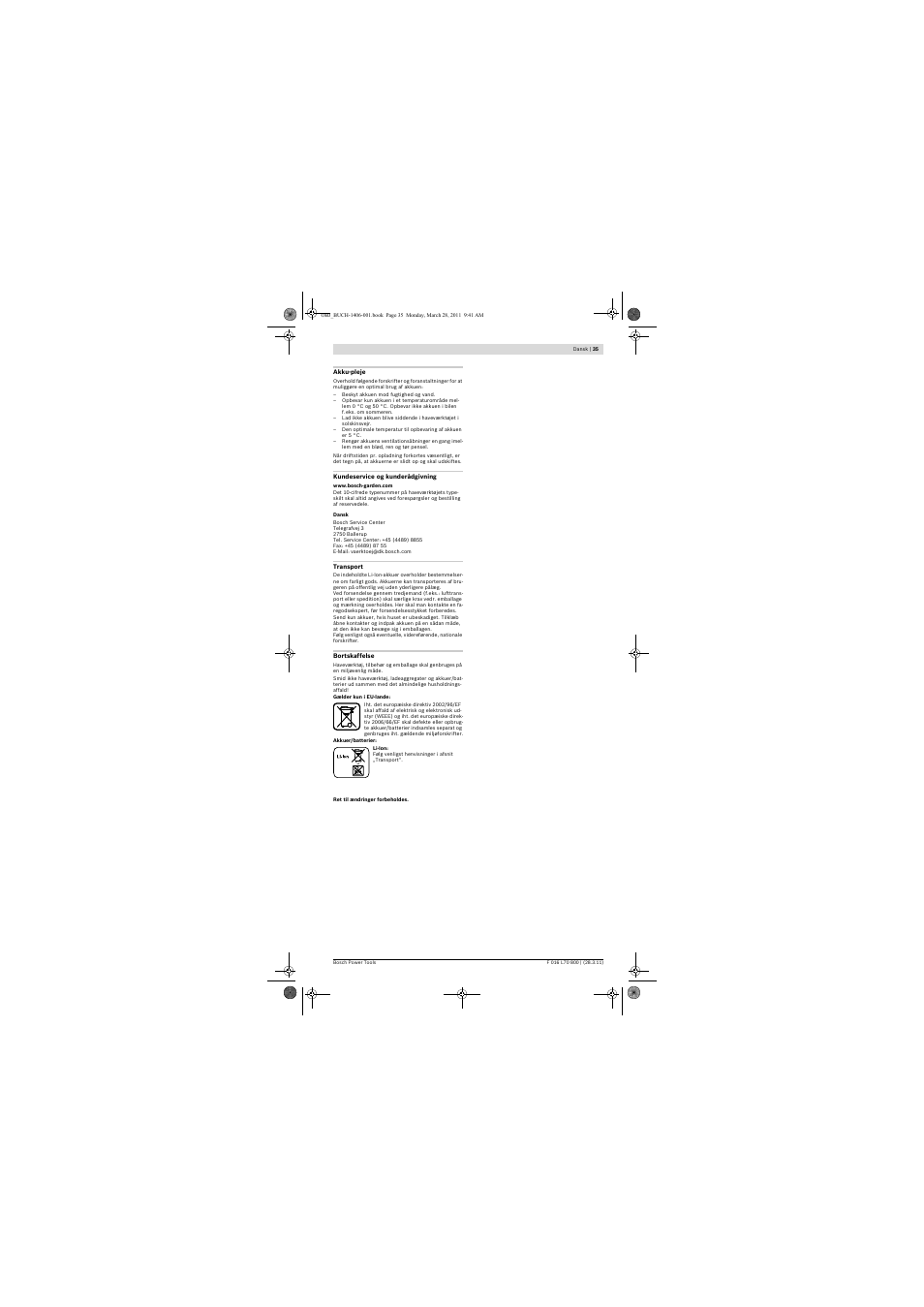 Bosch ALB 18 LI User Manual | Page 35 / 114