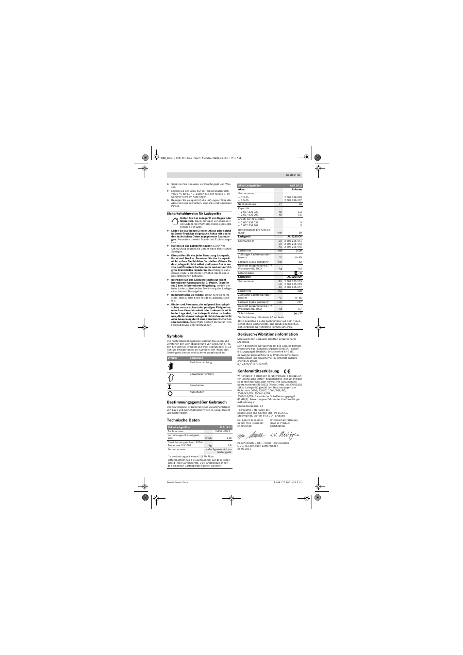 Bosch ALB 18 LI User Manual | Page 5 / 114