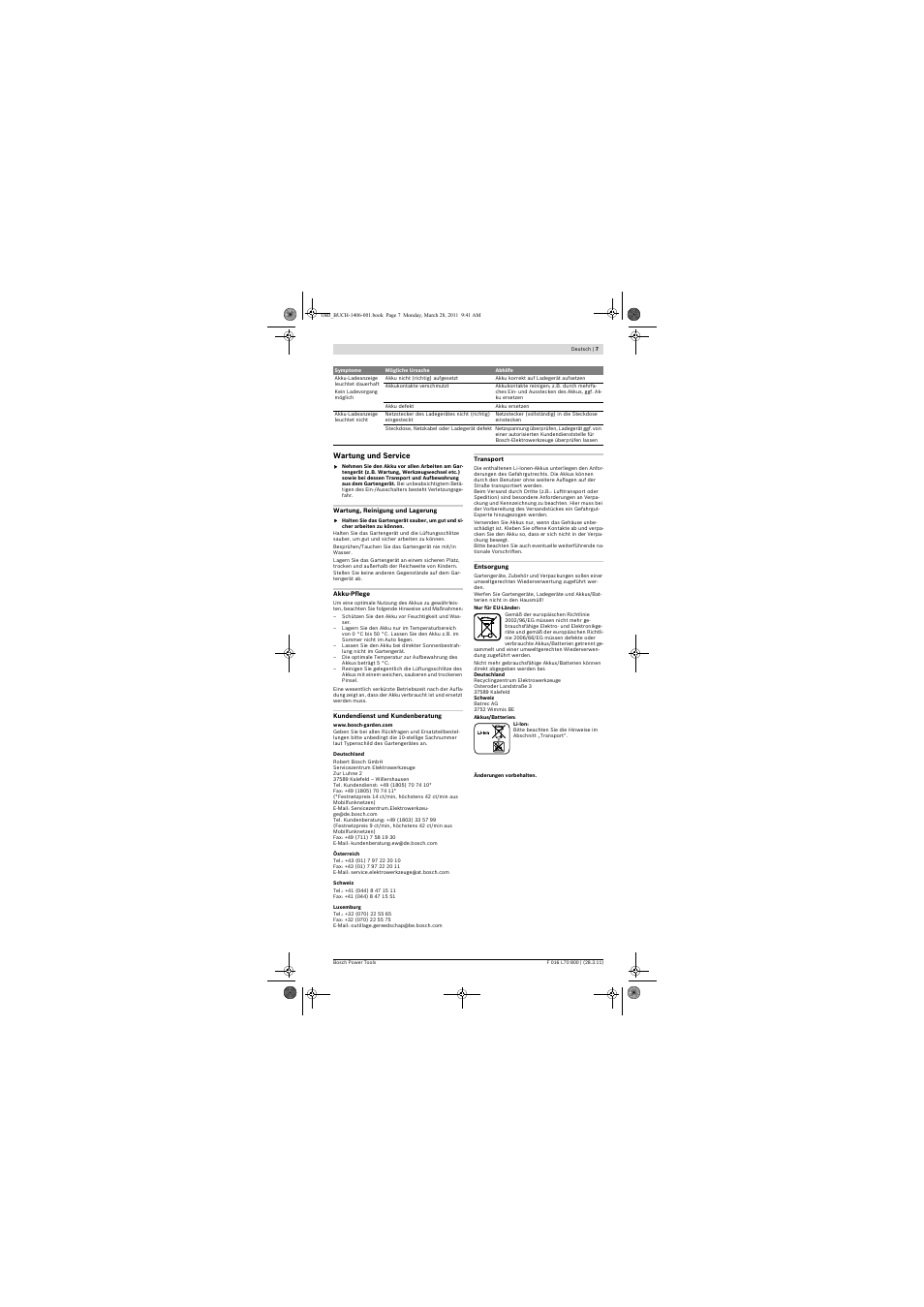 Bosch ALB 18 LI User Manual | Page 7 / 114