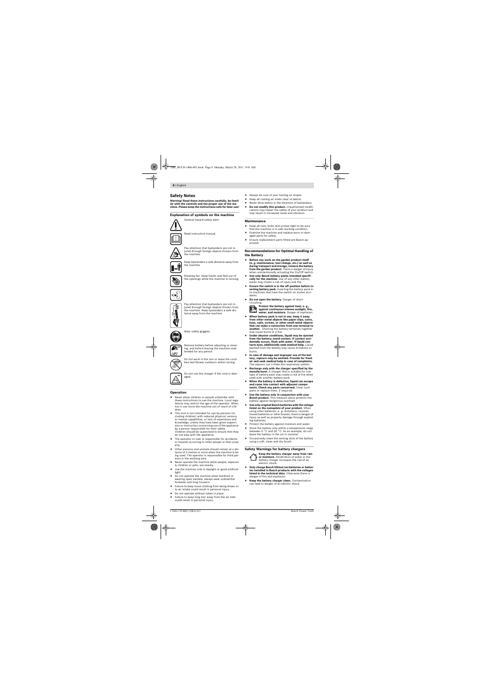 Bosch ALB 18 LI User Manual | Page 8 / 114