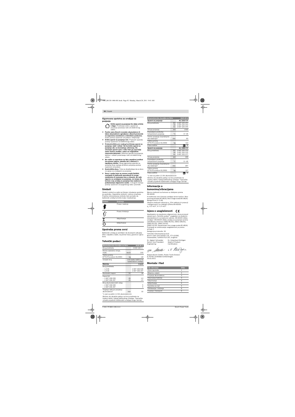 Bosch ALB 18 LI User Manual | Page 92 / 114