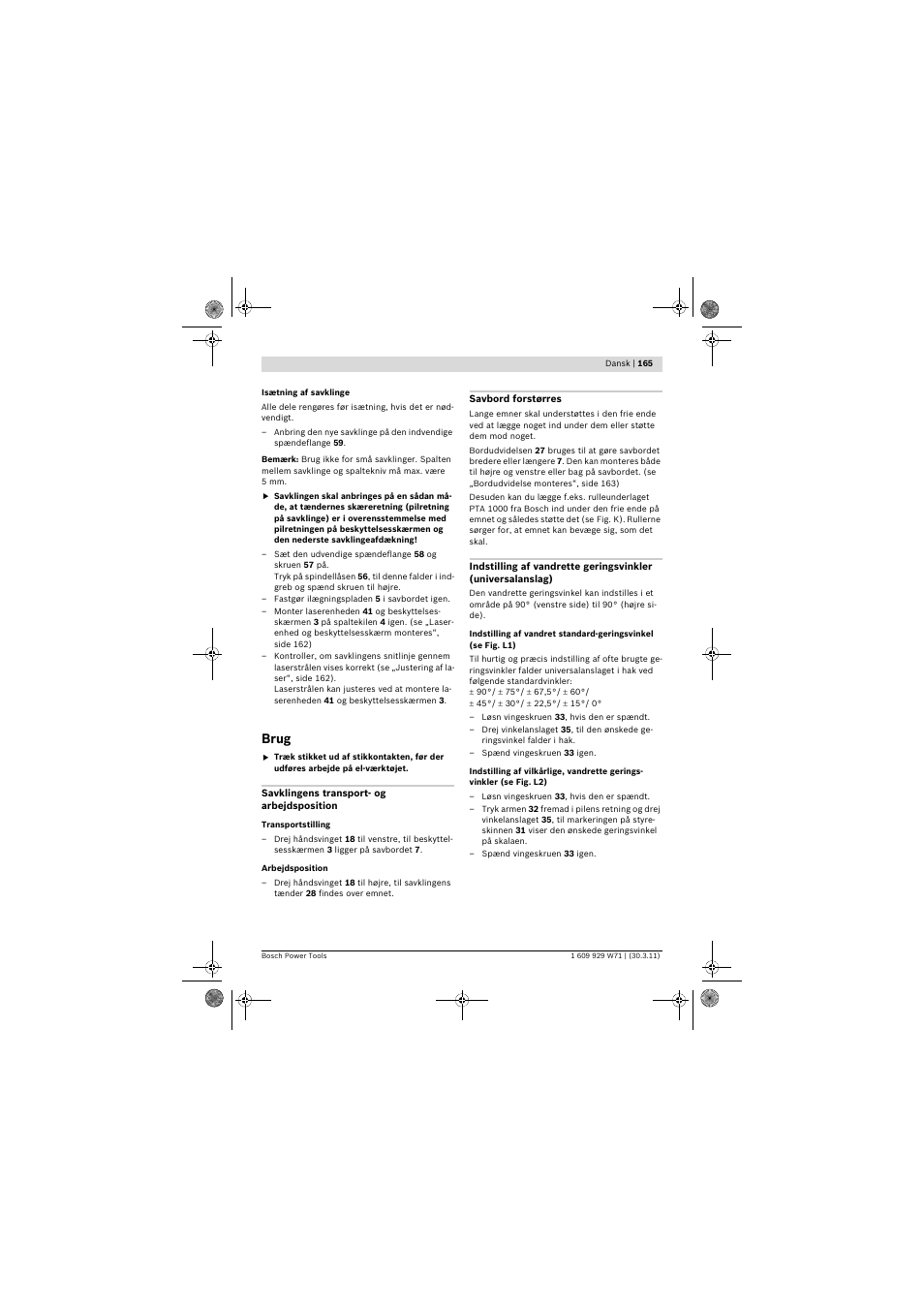 Brug | Bosch PPS 7S User Manual | Page 165 / 537