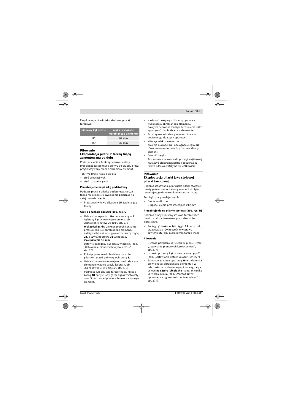 Bosch PPS 7S User Manual | Page 281 / 537