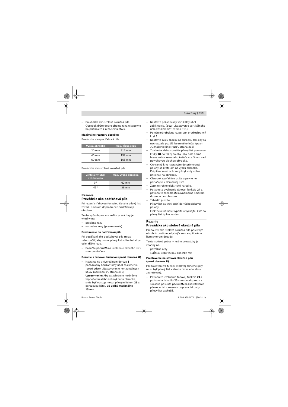 Bosch PPS 7S User Manual | Page 319 / 537