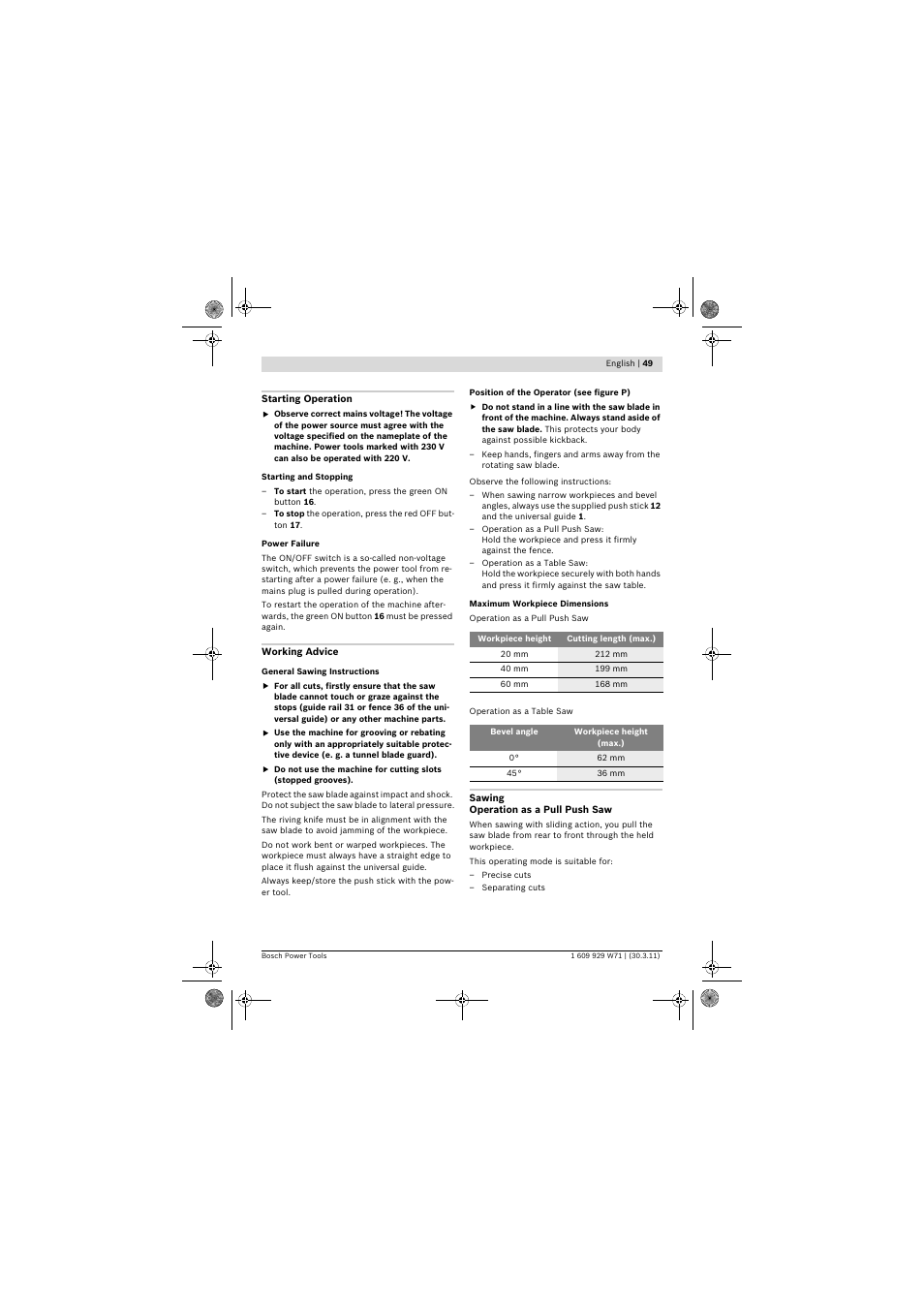 Bosch PPS 7S User Manual | Page 49 / 537