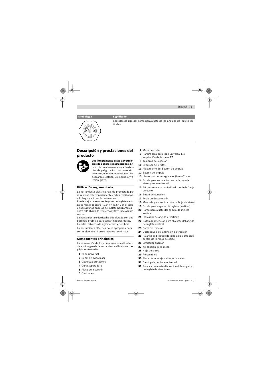 Descripción y prestaciones del producto | Bosch PPS 7S User Manual | Page 79 / 537