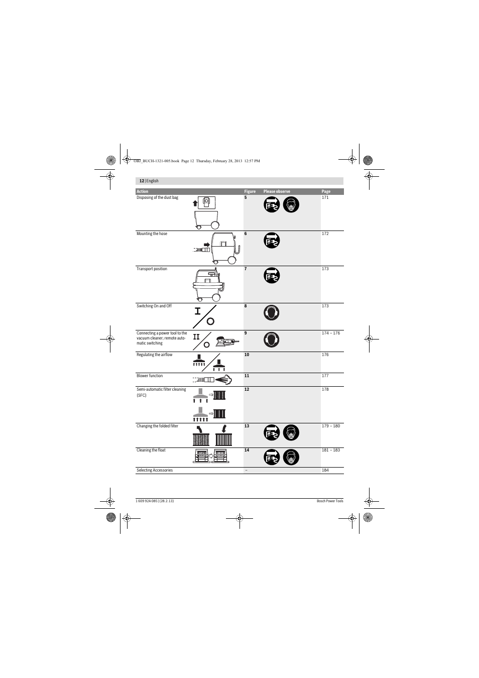 Bosch GAS 20 L SFC Professional User Manual | Page 12 / 184