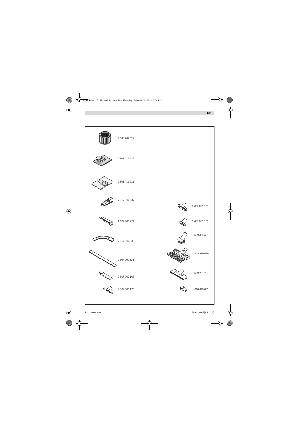 Bosch GAS 20 L SFC Professional User Manual | Page 184 / 184