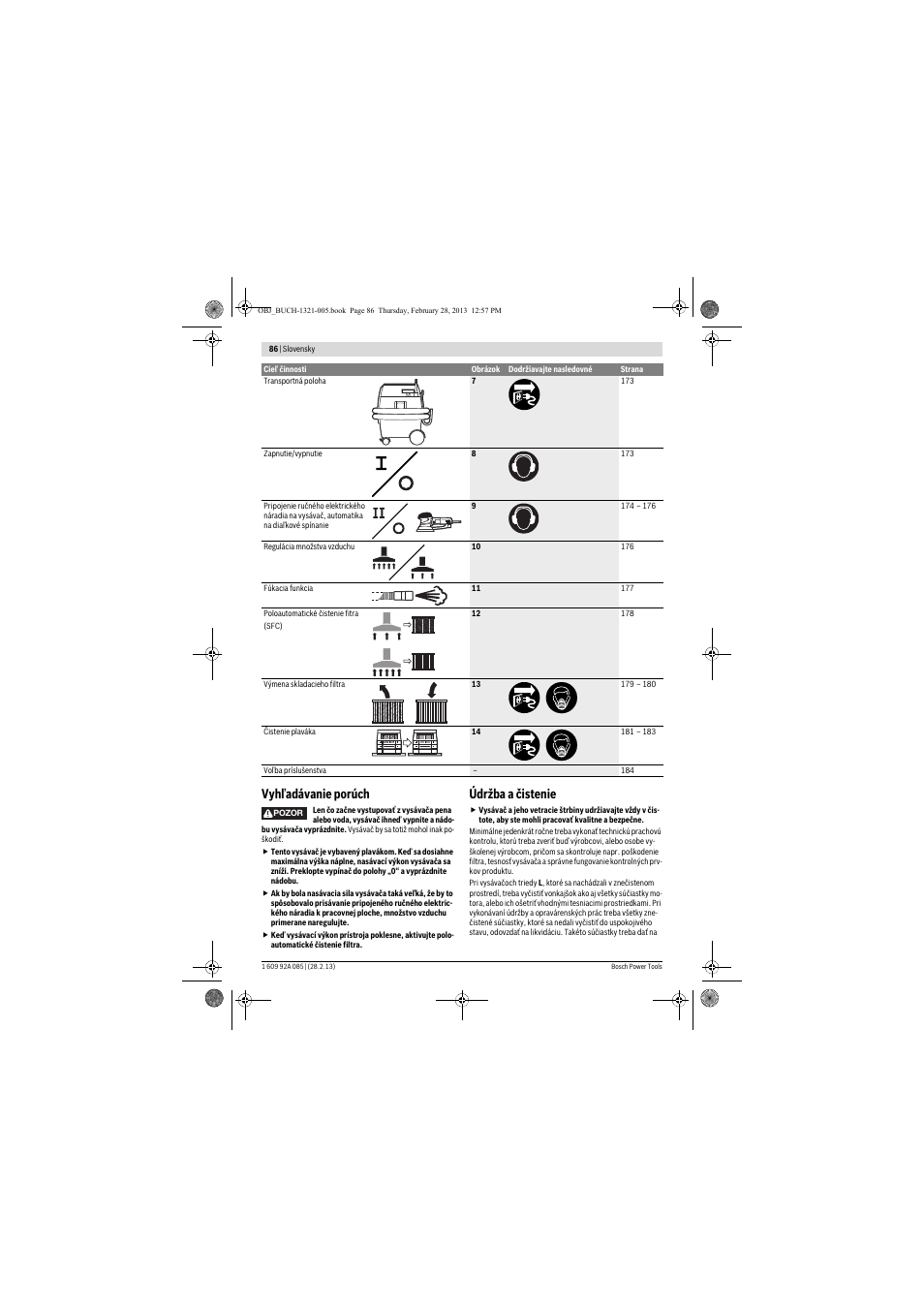 Vyhľadávanie porúch, Údržba a čistenie | Bosch GAS 20 L SFC Professional User Manual | Page 86 / 184