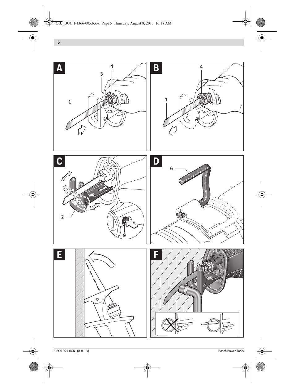 Bosch GSA 1300 PCE Professional User Manual | Page 5 / 156