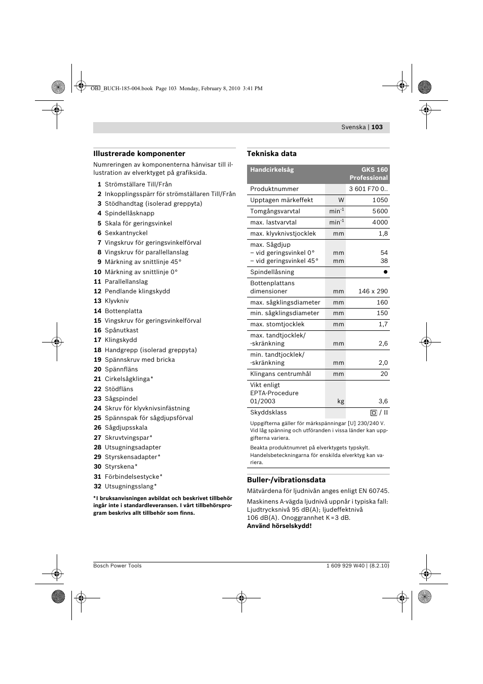 Bosch GKS 160 Professional User Manual | Page 103 / 333