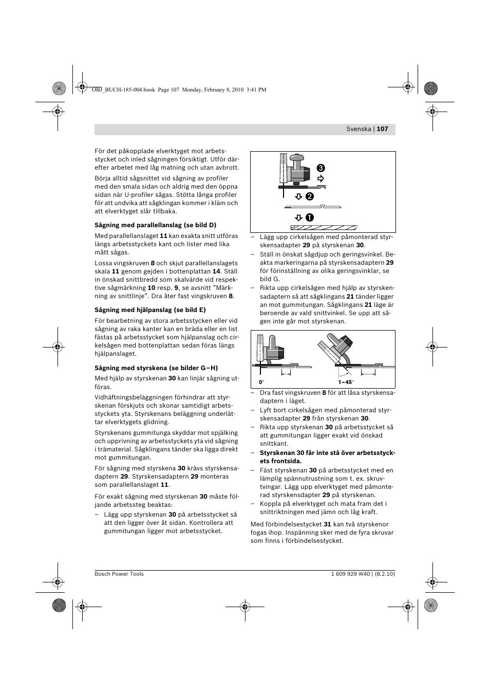 Bosch GKS 160 Professional User Manual | Page 107 / 333