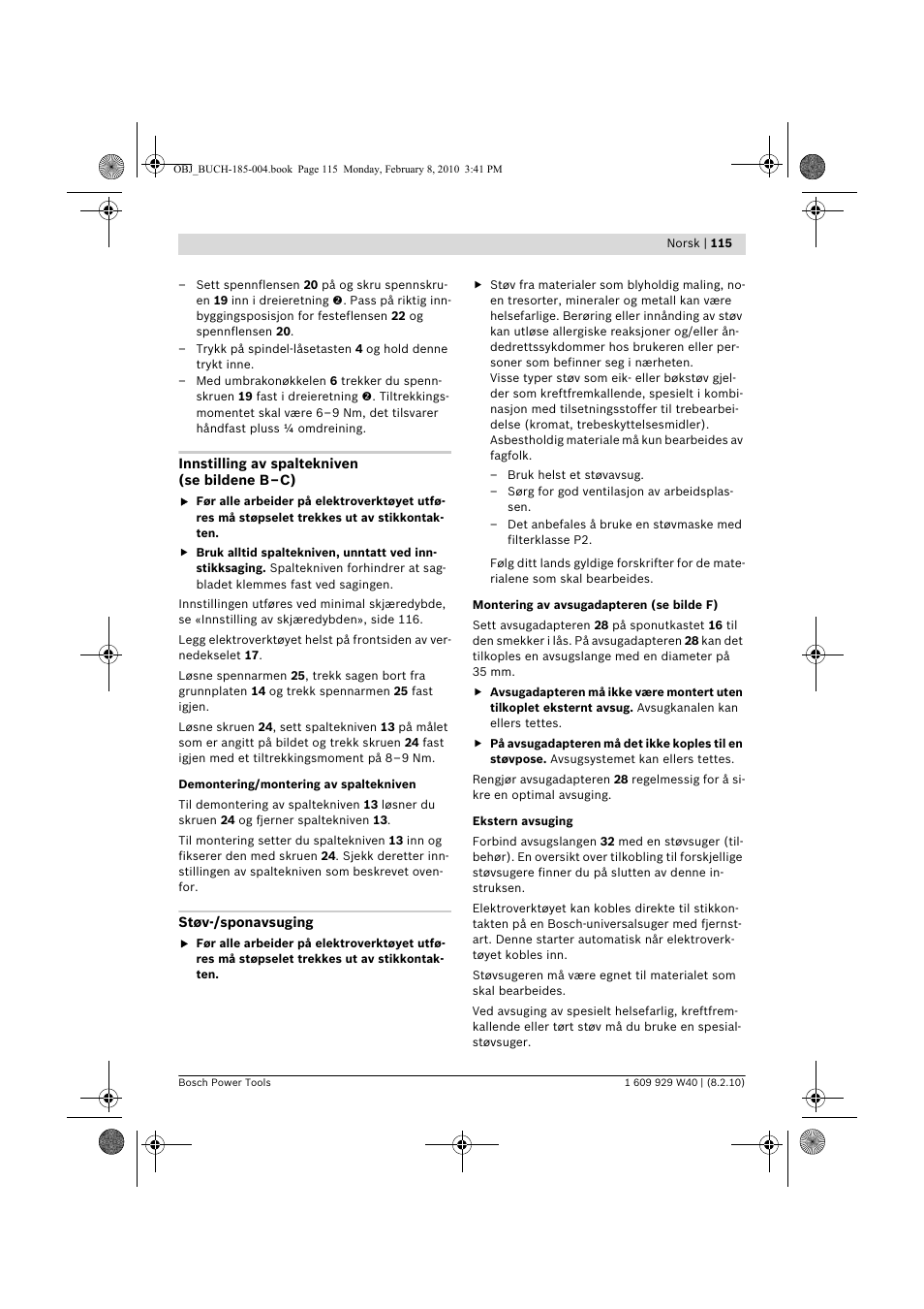 Bosch GKS 160 Professional User Manual | Page 115 / 333