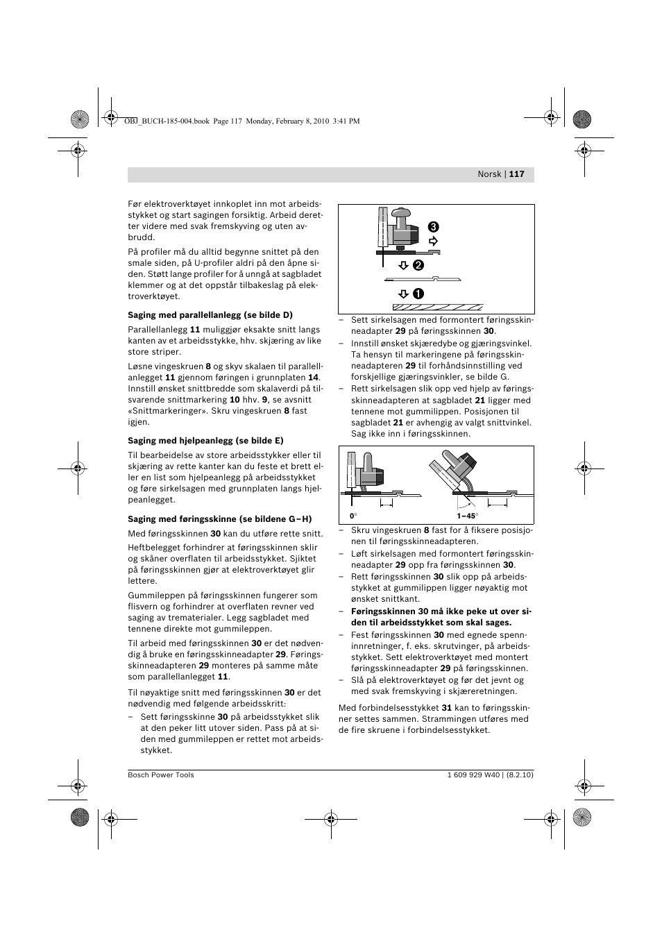 Bosch GKS 160 Professional User Manual | Page 117 / 333