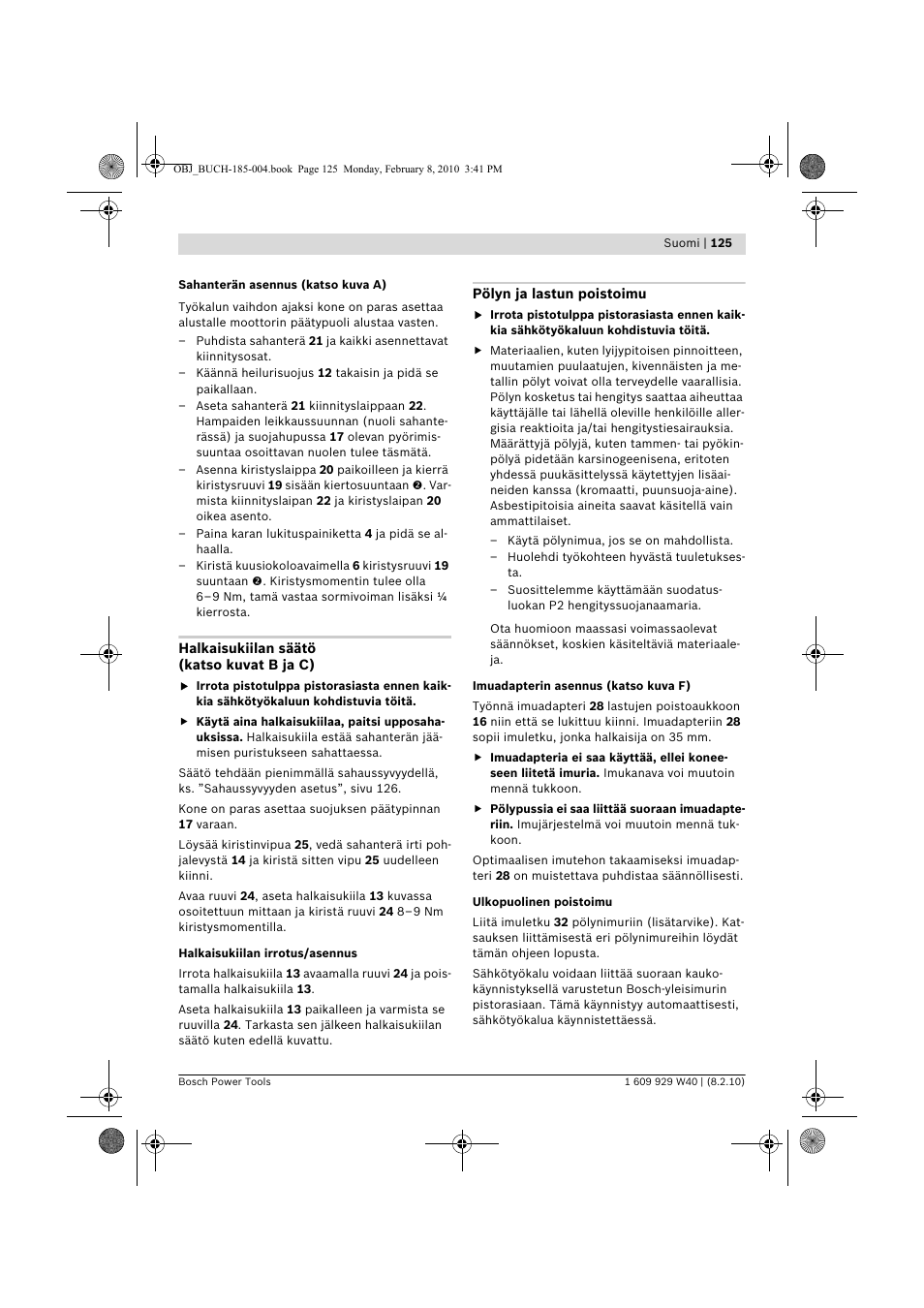 Bosch GKS 160 Professional User Manual | Page 125 / 333