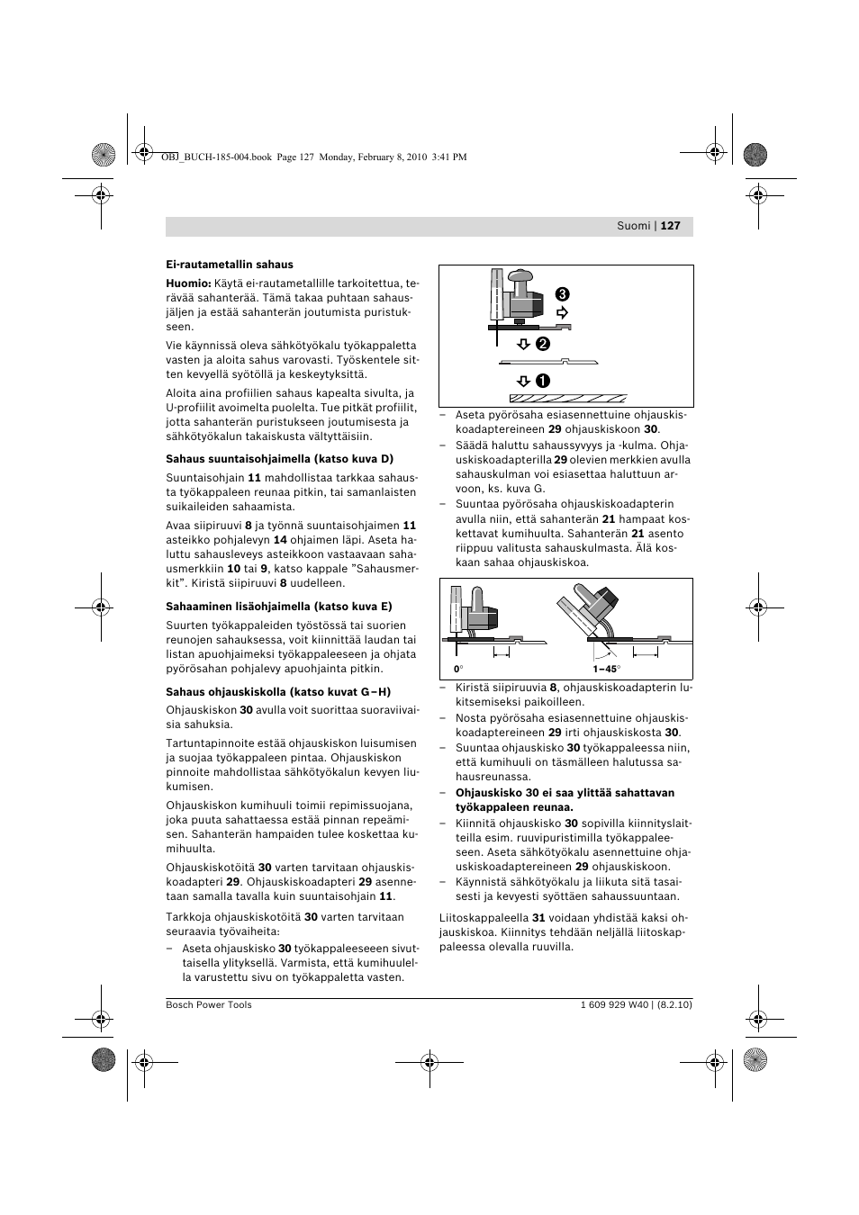 Bosch GKS 160 Professional User Manual | Page 127 / 333