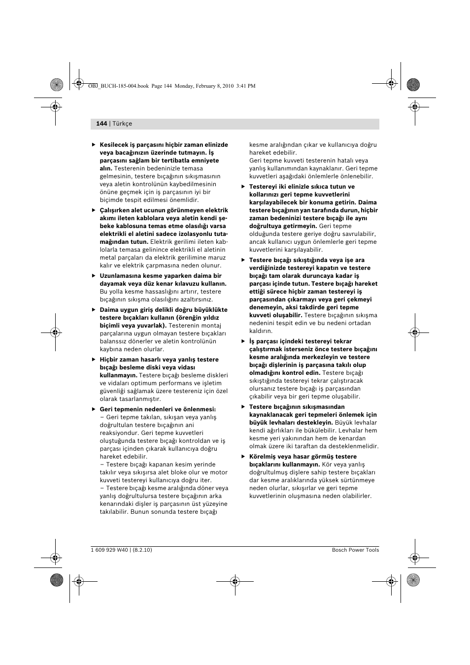 Bosch GKS 160 Professional User Manual | Page 144 / 333