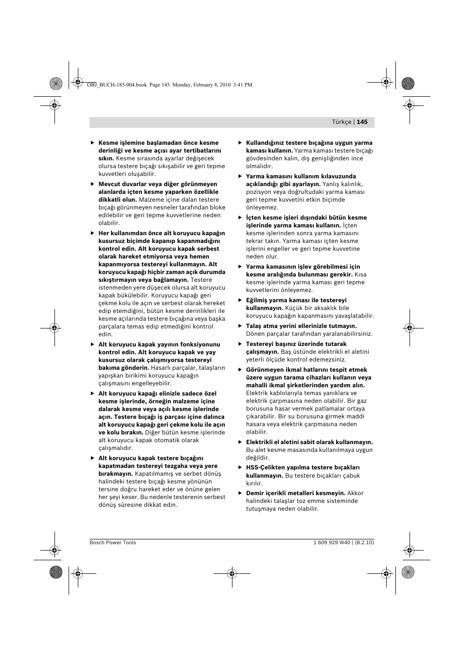 Bosch GKS 160 Professional User Manual | Page 145 / 333