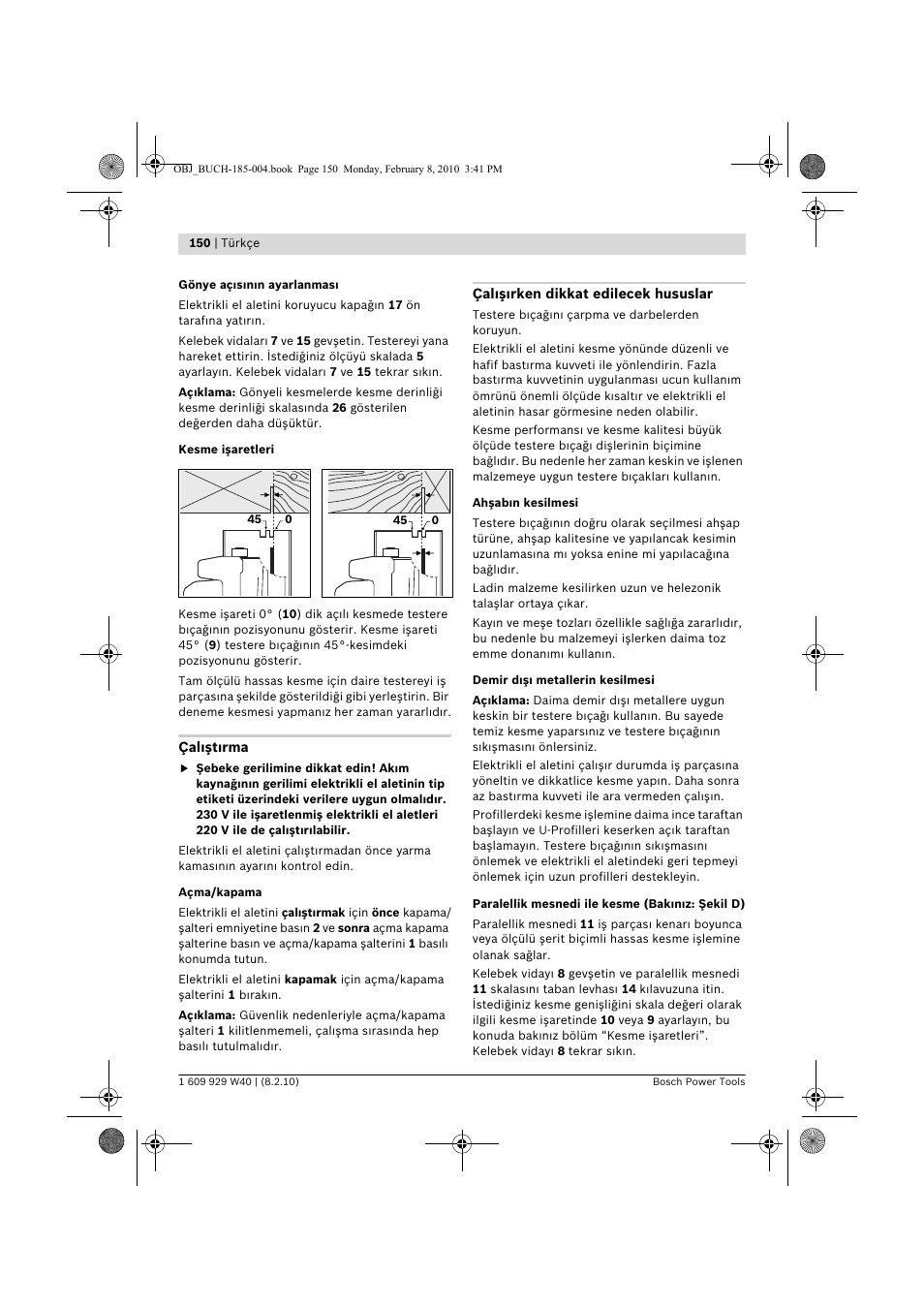 Bosch GKS 160 Professional User Manual | Page 150 / 333