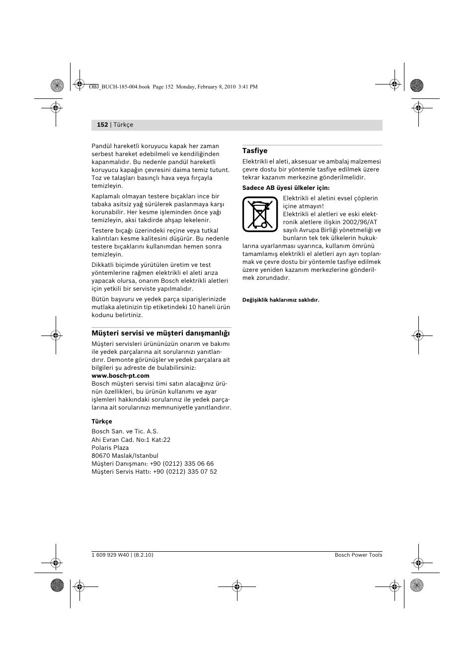 Bosch GKS 160 Professional User Manual | Page 152 / 333