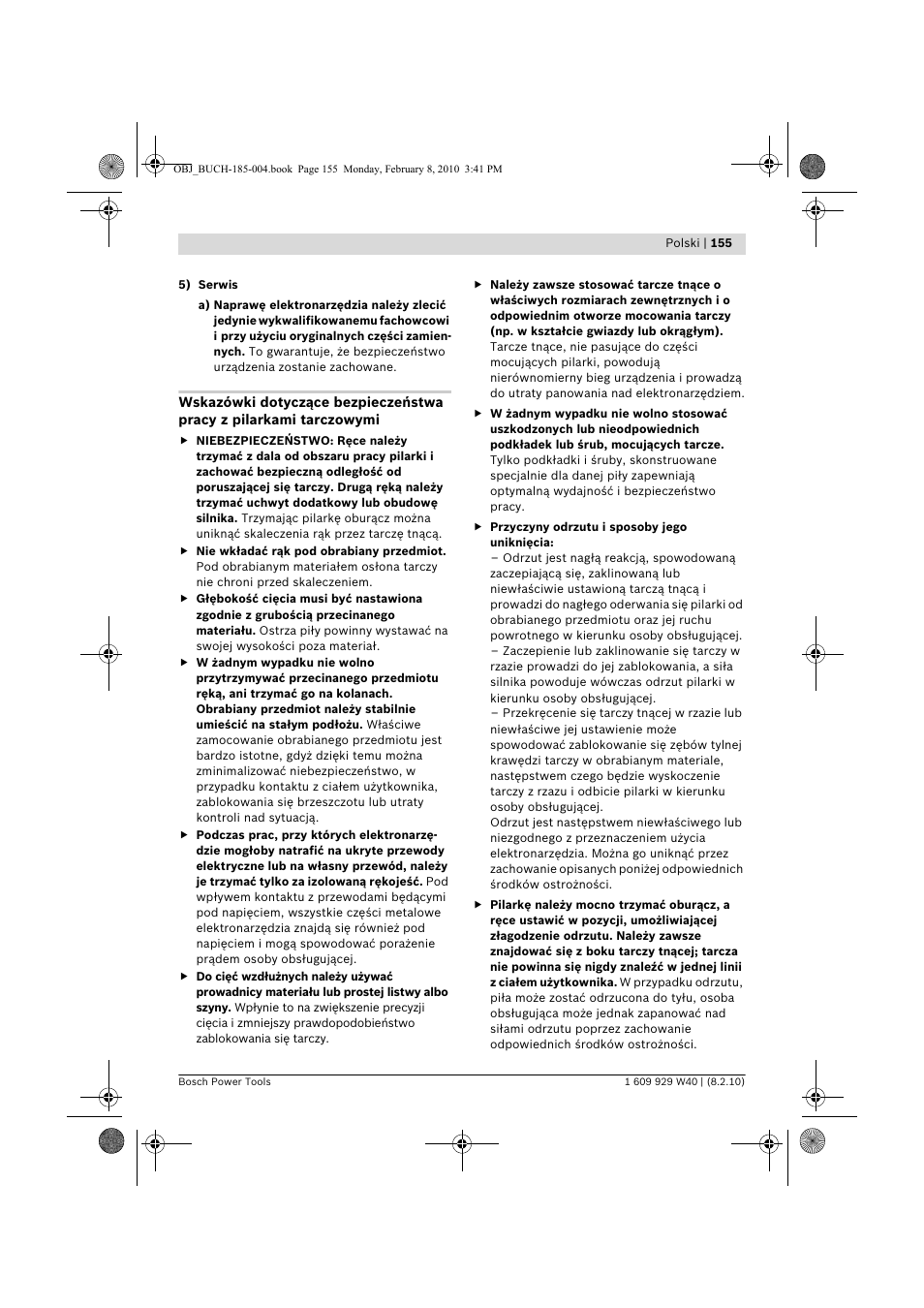 Bosch GKS 160 Professional User Manual | Page 155 / 333