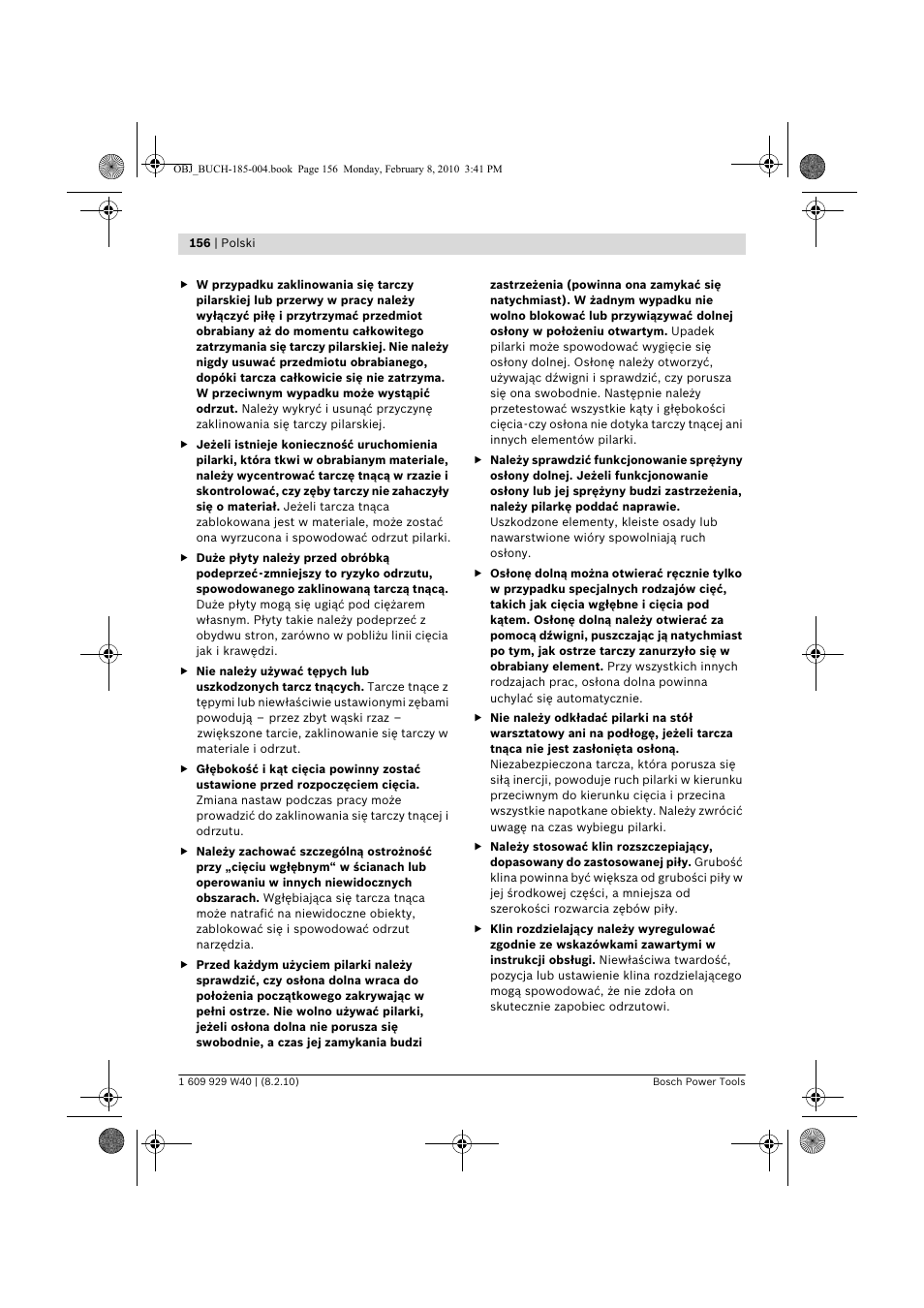 Bosch GKS 160 Professional User Manual | Page 156 / 333