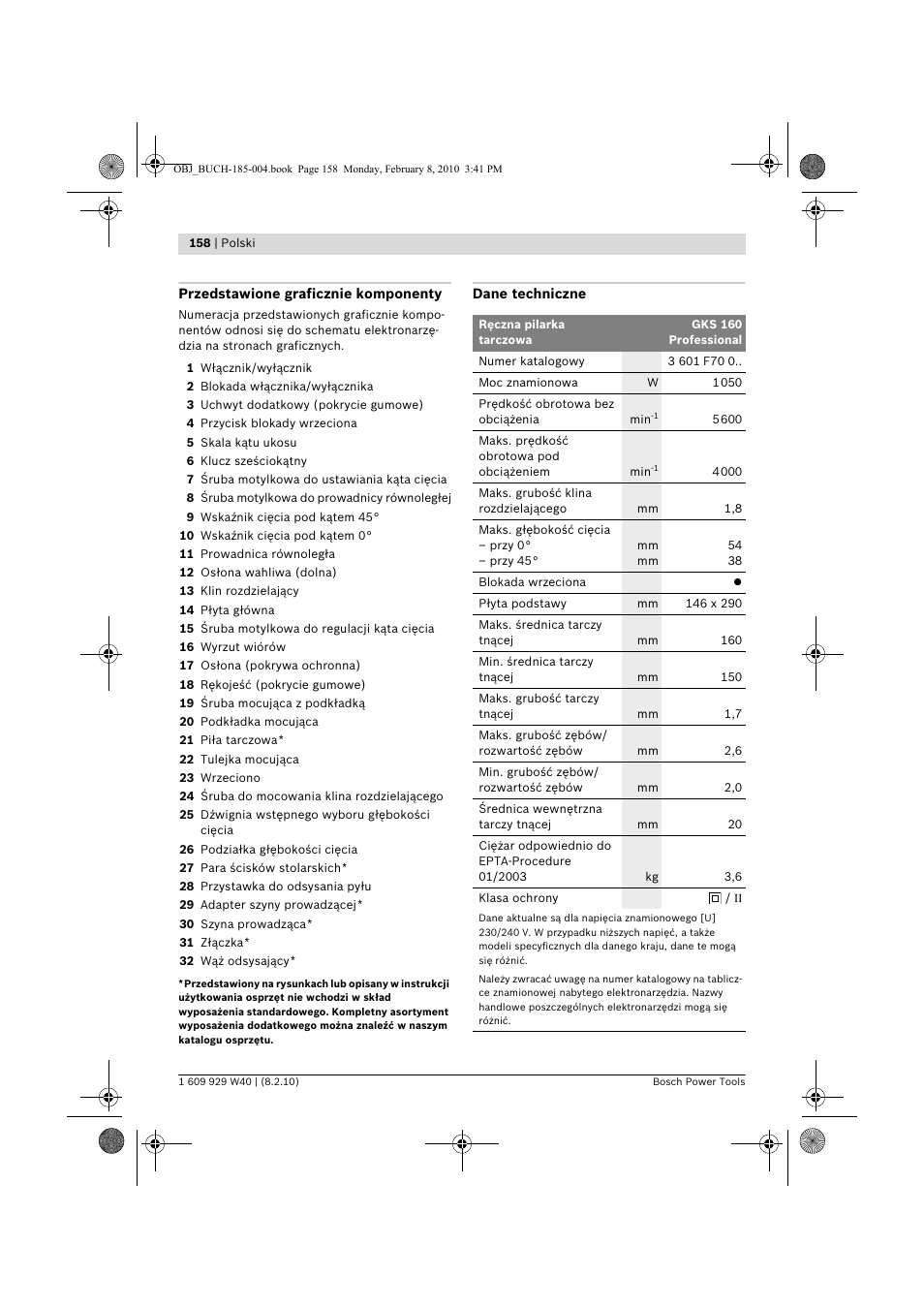 Bosch GKS 160 Professional User Manual | Page 158 / 333