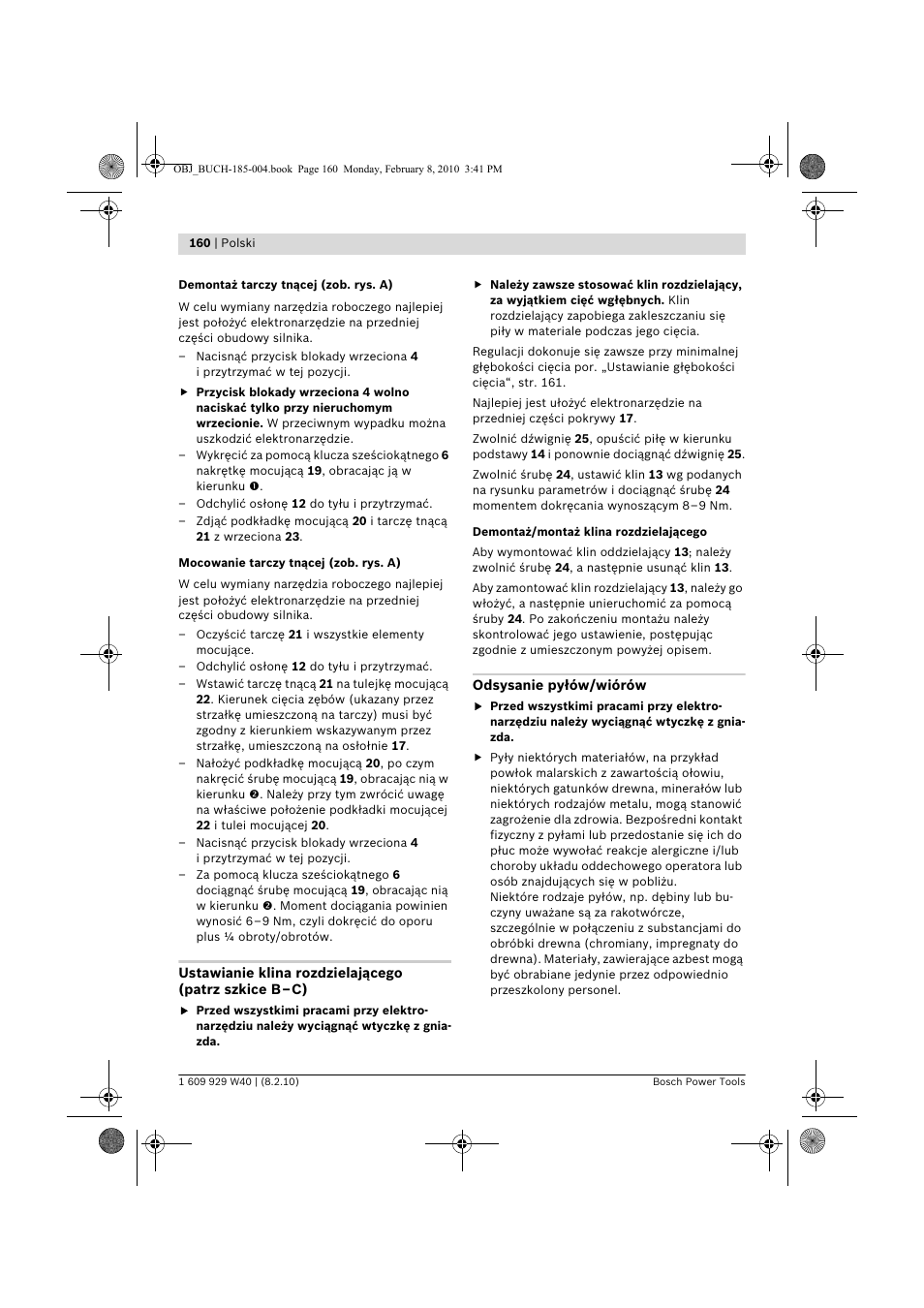 Bosch GKS 160 Professional User Manual | Page 160 / 333